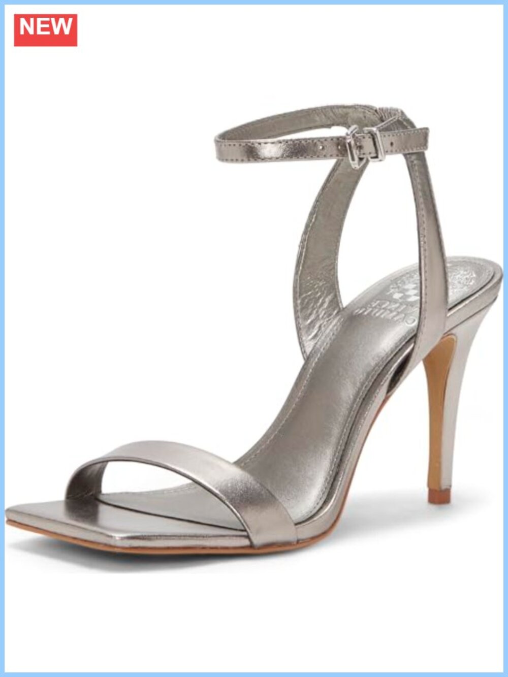 Vince Camuto Saprenda High Heel Sandals Square Toe Stiletto Ankle Strap